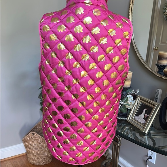 Simply Southern Pink Vest with Gold Elephant Accents NWOT size Large - Picture 7 of 13